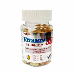 Vitamin B1-B6-B12 - Giúp bổ sung vitamin B1, B6, B12 cần thiết cho cơ thể, giúp cải thiện tình trạng suy nhược cơ thể, mệt mỏi (Chai 100 viên)