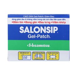 Salonsip Gel-patch - Cao dán giảm đau, kháng viêm (Hộp 8 túi x 3 miếng)