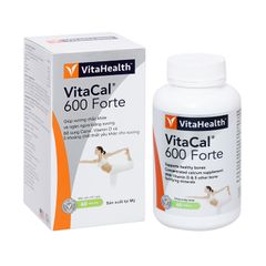 VitaCal 600 Forte - Hỗ trợ hệ xương và răng chắc khỏe, ngừa loãng xương (Hộp 60 viên)