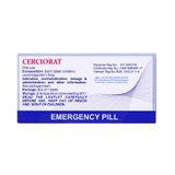 Cerciorat 1,5mg - Tránh thai khẩn cấp trong vòng 72 giờ sau giao hợp mà không có phương pháp tránh thai hay phương pháp tránh thai thất bại (Hộp 1 vỉ x 1 viên)