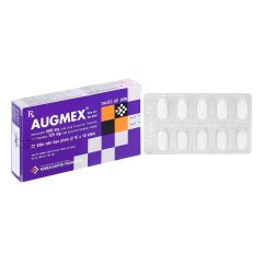 Augmex 500mg/125mg - Điều trị nhiễm khuẩn (Hộp 2 vỉ x 10 viên)