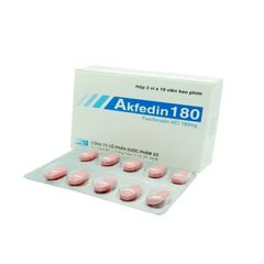 Akfedin 180 - Điều trị viêm mũi dị ứng, nổi mề đay (Hộp 3 vỉ x 10 viên)