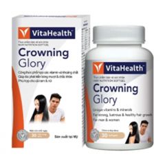 Vitahealth Crowning Glory - Bổ sung vitamin và khoáng chất; giúp tóc bóng mượt và chắc khỏe (Hộp 30 viên nang mềm)