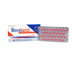 Becotarel 20mg - Điều trị đau thắt ngực trong bệnh lý tim mạch (Hộp 2 vỉ x 30 viên)