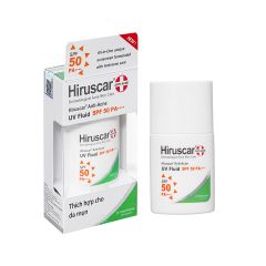 Hiruscar Anti-Acne UV Fluid SPF 50/PA++++ - Chống nắng, tẩy tế bào chết, kiểm soát các vi khuẩn gây ra mụn (Chai 25g)