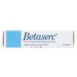 Betaserc 16mg - Điều trị triệu chứng chóng mặt tiền đình (Hộp 3 vỉ x 20 viên)