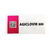 Agiclovir 800 - Điều trị nhiễm virus bệnh thủy đậu và virus bệnh zona (Hộp 10 vỉ x 10 viên)