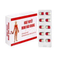 Hoạt huyết Minh Não Khang - Hỗ trợ hoạt huyết, giảm đau đầu, chóng mặt, mất ngủ ( Hộp 3 vỉ x 10 viên nang)