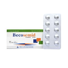 Becosemid 40mg - Điều trị phù, phối hợp điều trị tăng huyết áp (Hộp 10 vỉ x 10 viên)