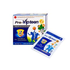 Cốm Pre-Vipteen 2 Vinh Gia - Hỗ trợ tăng chiều cao và đề kháng cho trẻ (Hộp 20 gói x 2g)