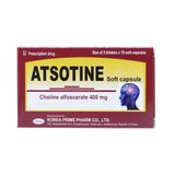Atsotine Soft Capsule 400mg - Phục hồi chức năng não bộ, nhận thức suy giảm liên quan đến các bệnh thoái hóa thần kinh và mạch máu (Hộp 3 vỉ x 10 viên)