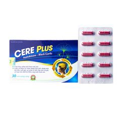 Thực phẩm bảo vệ sức khỏe CERE Plus With CoQ10 - Hỗ trợ hoạt huyết, tăng cường tuần hoàn máu não (Hộp 3 vỉ x 10 viên)