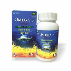 Omega 3 USAR - Hỗ trợ giảm cholesterol và triglycerid, giúp sáng mắt, giảm mỏi mắt (Hộp 100 viên)