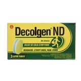 Decolgen ND - Điều trị các triệu chứng cảm thông thường: nhức đầu, nghẹt mũi, đau sốt (Hộp 25 vỉ x 4 viên)