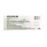 Agiclovir 800 - Điều trị nhiễm virus bệnh thủy đậu và virus bệnh zona (Hộp 10 vỉ x 10 viên)