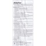 Allerfar- Điều trị dị ứng (Hộp 10 vỉ x 20 viên)