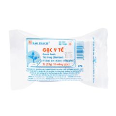 Gạc tiệt trùng y tế 5x6.5cm (Gói 10 miếng)