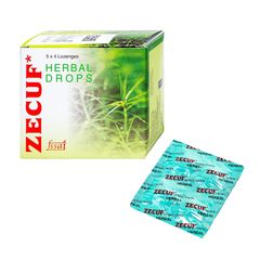 Viên ngậm Zecuf Herbal Drops (Herbal) - Giúp ấm họng, giảm ho (Hộp 5 vỉ x 4 viên)