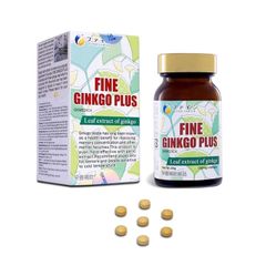 Fine Ginkgo Plus - Hỗ trợ tăng cường tuần hoàn não, cải thiện suy giảm trí nhớ (Hộp 400 viên)