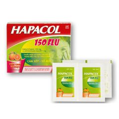 Hapacol 150 Flu - Điều trị cảm sốt, sổ mũi ở trẻ em (Hộp 24 gói x 1,5g thuốc bột)