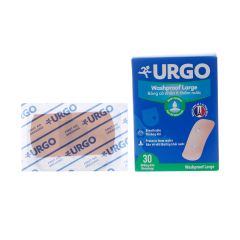 Băng cá nhân ít thấm nước Urgo Washproof Large (Hộp 30 miếng)