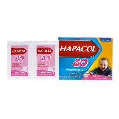 Hapacol 80 - Giảm đau, hạ sốt cho trẻ (Hộp 24 gói ×1,5g)