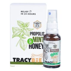 Keo ong xanh Propolis Mint & Honey Tracybee dạng xịt - Giảm ho, viêm họng (Hộp 1 chai 30ml)