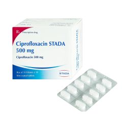 Ciprofloxacin Stada 500mg - Điều trị nhiễm khuẩn nặng (Hộp 10 vỉ x 10 viên)