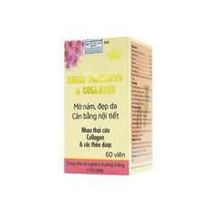 Viên uống Sheep Placenta & Collagen Kingphar nhau thai cừu - Giúp giảm vết thâm, nám trên da (Hộp 60 viên)