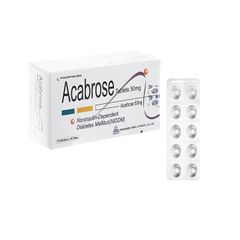Acabrose Tablets 50mg - Điều trị đái tháo đường không phụ thuộc insulin (Hộp 10 vỉ x 10 viên nén)