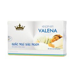 Thực phẩm bảo vệ sức khỏe KINGPHAR VALENA GIẤC NGỦ NGON - Giúp an thần, hỗ trợ dễ ngủ, ngủ ngon giấc, hỗ trợ làm giảm căng thẳng thần kinh (Hộp 4 vỉ x 10 viên)