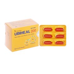 Ubiheal 200 - Điều trị rối loạn cảm giác do bệnh thần kinh đái tháo đường (Hộp 5 vỉ x 6 viên)