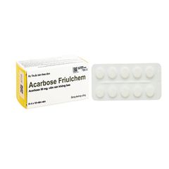 Acarbose Friulchem 50mg - Điều trị đái tháo đường tuýp 2 (Hộp 9 vỉ x 10 viên nén)