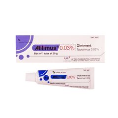 Atilimus 0,03% - Điều trị viêm da cơ địa, ngăn ngừa thải ghép nội tạng (Hộp 1 tuýp 20g)