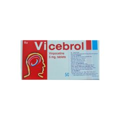 Vicebrol 5mg - Điều trị rối loạn tuần hoàn não; rối loạn mạch mạn tính của võng mạc; suy giảm thính lực tuổi già kiểu tiếp nhận (Hộp 5 vỉ x 10 viên)