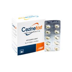 Cezinefast 10mg - Điều trị viêm mũi dị ứng và mày đay mãn tính (Hộp 10 vỉ x 10 viên)