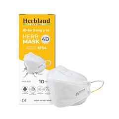 Khẩu Trang y tế KF94 HERBMASK PHARMA 4D - Màu trắng (Hộp 10 cái)