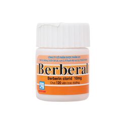 Berberal 10mg - Điều trị lỵ, tiêu chảy (Chai 120 viên)