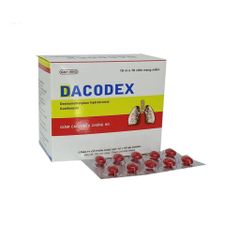 DACODEX - Điều trị ho, viêm phế quản, viêm phổi (Hộp 10 vỉ x 10 viên nang mềm)