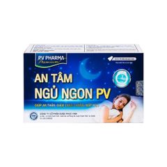 Thực phẩm bảo vệ sức khoẻ An Tâm Ngủ Ngon PV - Giúp an thần, giảm căng thẳng, mất ngủ (Hộp 5 vỉ x 10 viên nén bao phim)