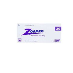 Zoamco 20mg - Điều trị rối loạn lipid máu (Hộp 2 vỉ x 15 viên)