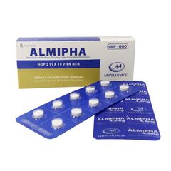 Almipha - Điều trị phù nề sau chấn thương, phẫu thuật, bỏng (Hộp 2 vỉ x 10 viên)
