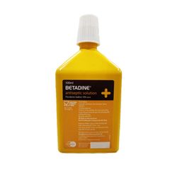 Betadine Antiseptic Solution 10%w/v - Sát khuẩn da và niêm mạc, ngăn ngừa nhiễm khuẩn vết thương (Chai 500ml)