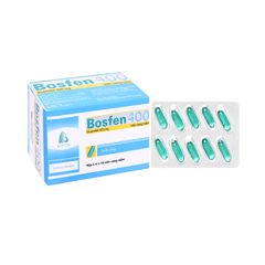 Bosfen Tab 400mg - Điều trị đau, sốt và viêm mức độ nhẹ đến trung bình (Hộp 5 vỉ x 10 viên)