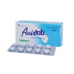 Avirtab 200mg - Điều trị các trường hợp nhiễm virus Herpes simplex trên da (Hộp 5 vỉ x 10 viên)