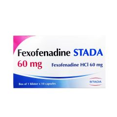 Fexofenadine Stada Caps 60mg - Điều trị viêm mũi dị ứng, mày đay (Hộp 1 vỉ x 10 viên)