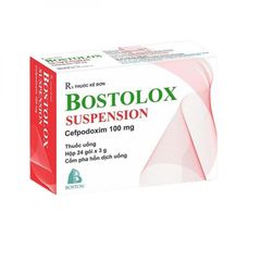 Bostolox suspension 100mg - Điều trị nhiễm khuẩn do một số vi khuẩn nhạy cảm (Hộp 24 gói)