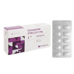 Glimepiride STELLA 2 mg - Kiểm soát đường huyết ở bệnh nhân đái tháo đường tuýp 2 (Hộp 3 vỉ x 10 viên)