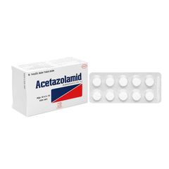Acetazolamid 250mg - Điều trị glôcôm, động kinh nhẹ (Hộp 10 vỉ x 10 viên)