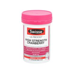 Thực phẩm bảo vệ sức khỏe Swisse Ultiboost High Strength Cranberry - Hỗ trợ tăng cường hệ tiết niệu khỏe mạnh, chống oxy hóa (Hộp 30 viên)